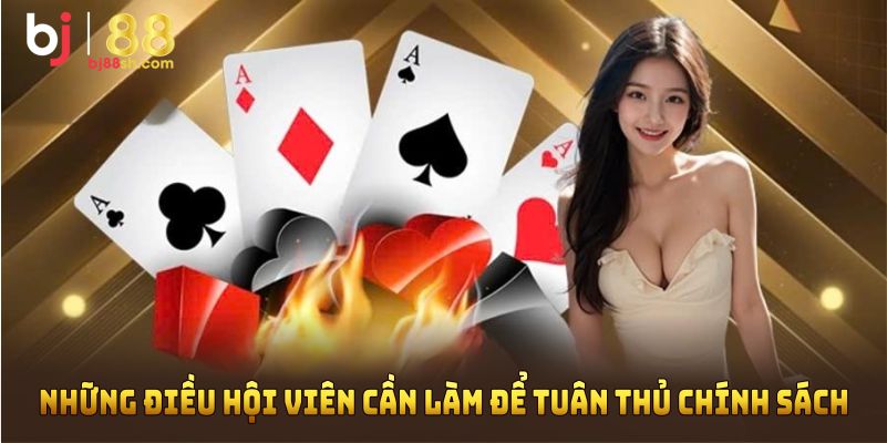 Những điều hội viên cần làm để tuân thủ chính sách miễn trách nhiệm tại BJ88